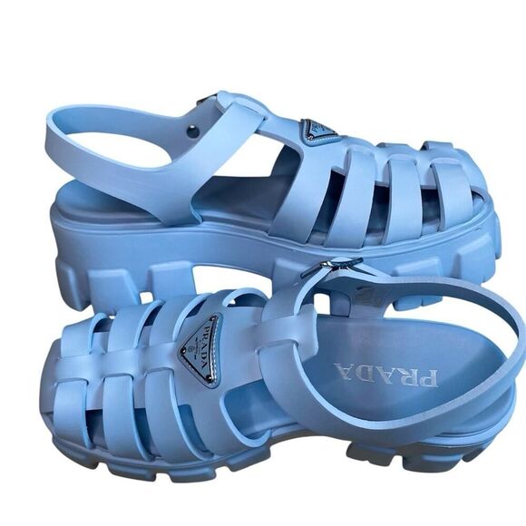 Prada Monolith Cage Platform Sandals Rubber Luxury Designer Shoes US 11/EU41 - Picture 11 of 13